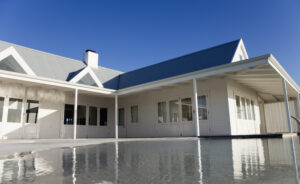 Flooded house in California
